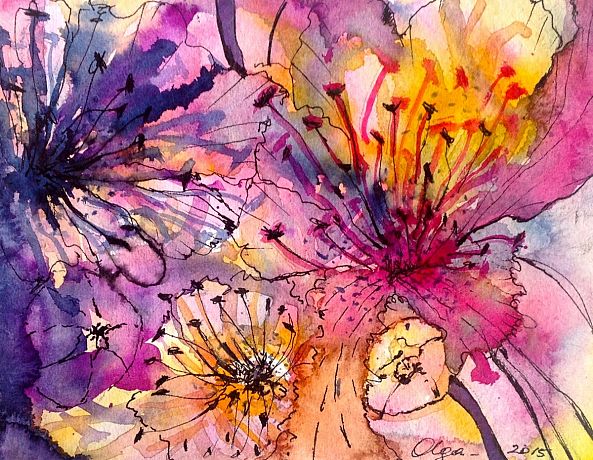 WINTER FLOWERS-Olga Polstvin