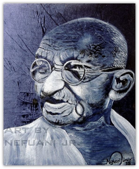 Mahatma Gandhi Portrait-Nefwani  Jr.