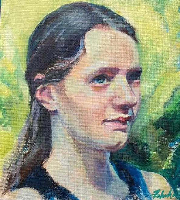 Young woman in sunlight-Trudy Zelenka