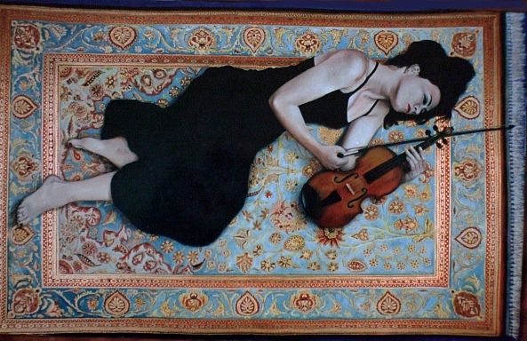 violinist on a persian carpet-Tom Brown