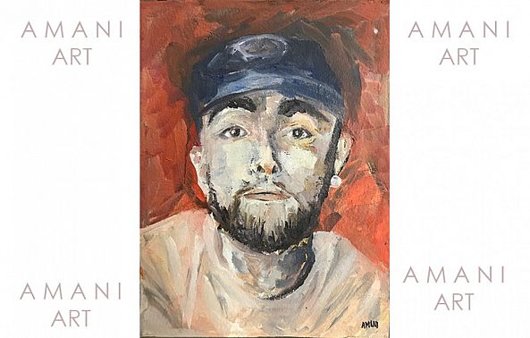 Figurative Mac Miller Portrait -Amani Terzakis