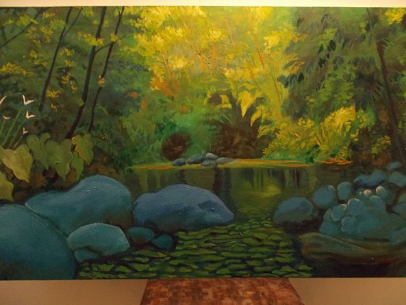 A semi imaginative Caribbean river scene-Jason Hendrickson