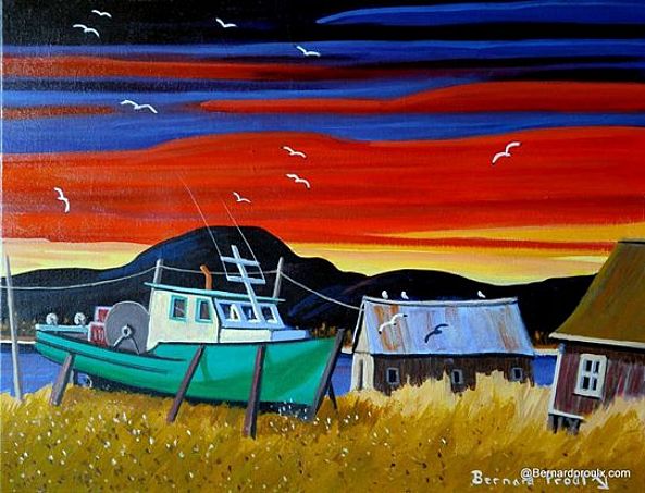 Le bateau vert-Bernard Proulx