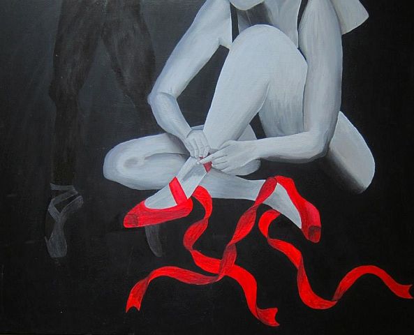 Red ballet shoes-Gabrielle Paquette