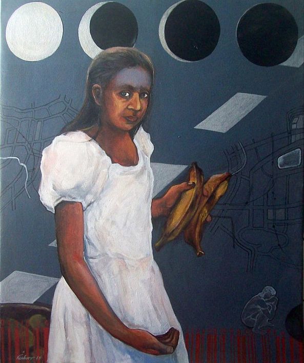 girl with banana -Kishore Ghosh