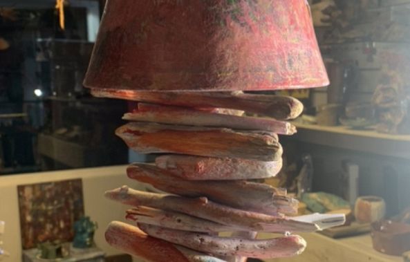 Lampe flottée rose-Anne cellier