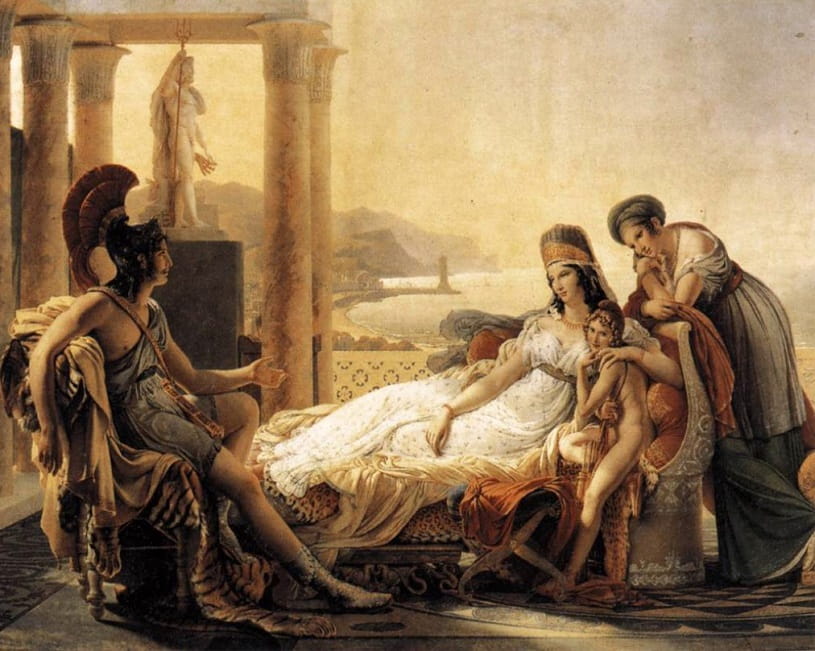 Aeneas Tells Dido the Misfortunes of the Trojan City.