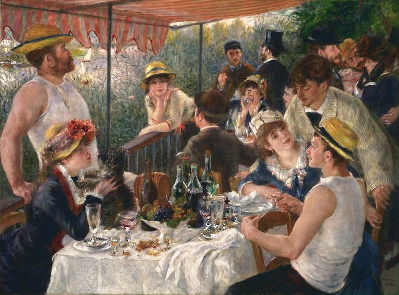 Luncheon of the boating party.