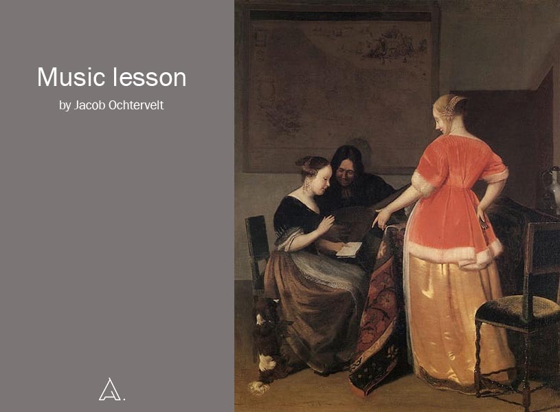 Music lesson by Jacob Ochtervelt.