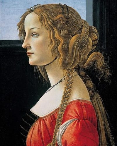 Portrait of Simonetta Vespucci by Botticelli.