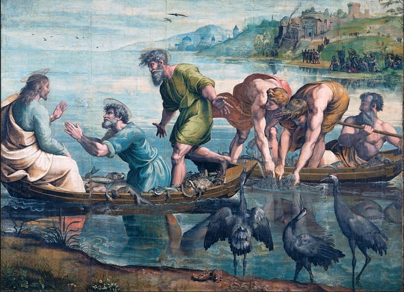 Miraculuos Draught of fishies by Raphael.