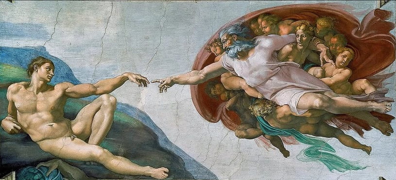 The creation of Adam.